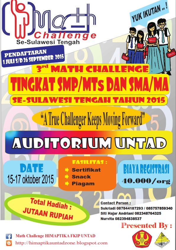 Math Challenge Tingkat SMP dan SMA se-Sulteng 2015