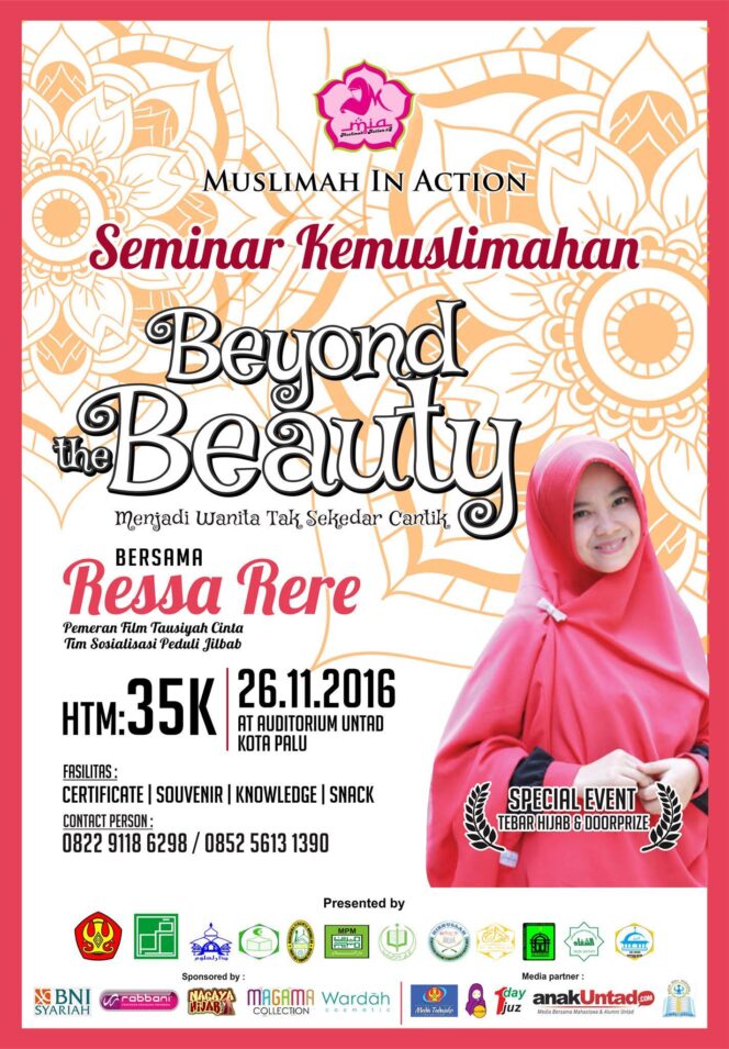 
 Ressa Rere (Pemeran Utama Film Tausiah Cinta) Akan Mengisi Seminar Kemuslimahan Dikampus Untad