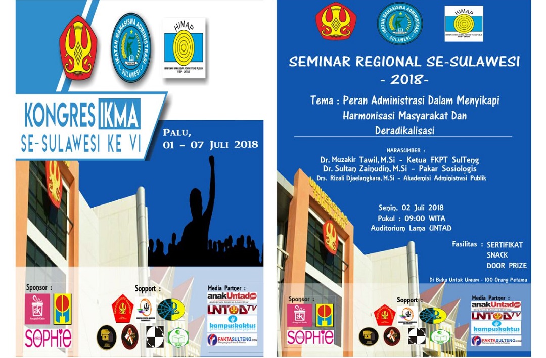 Seminar dan Kongres IKMA Se-Sulawesi 2018 Oleh HIMAP FISIP UNTAD