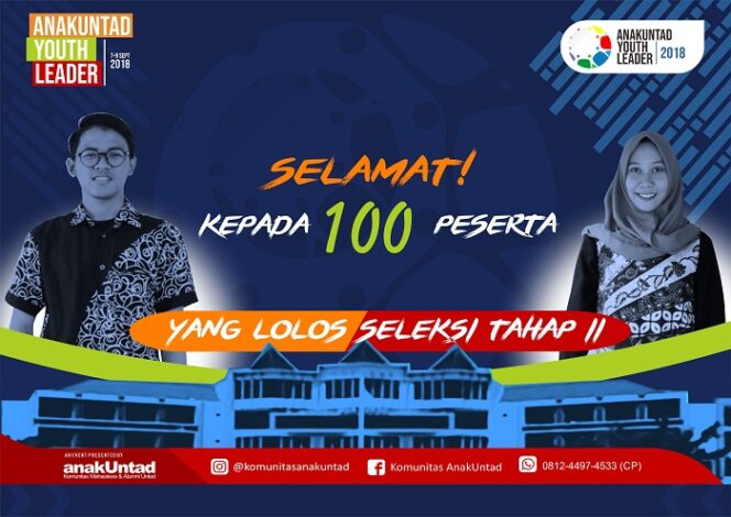 
 Pengumuman Lolos Seleksi Tahap Interview AnakUntad Youth Leader 2018