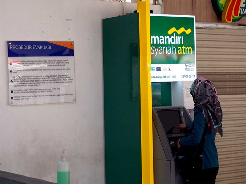 
 Aktivitas di Mesin ATM Bank Syariah Mandiri