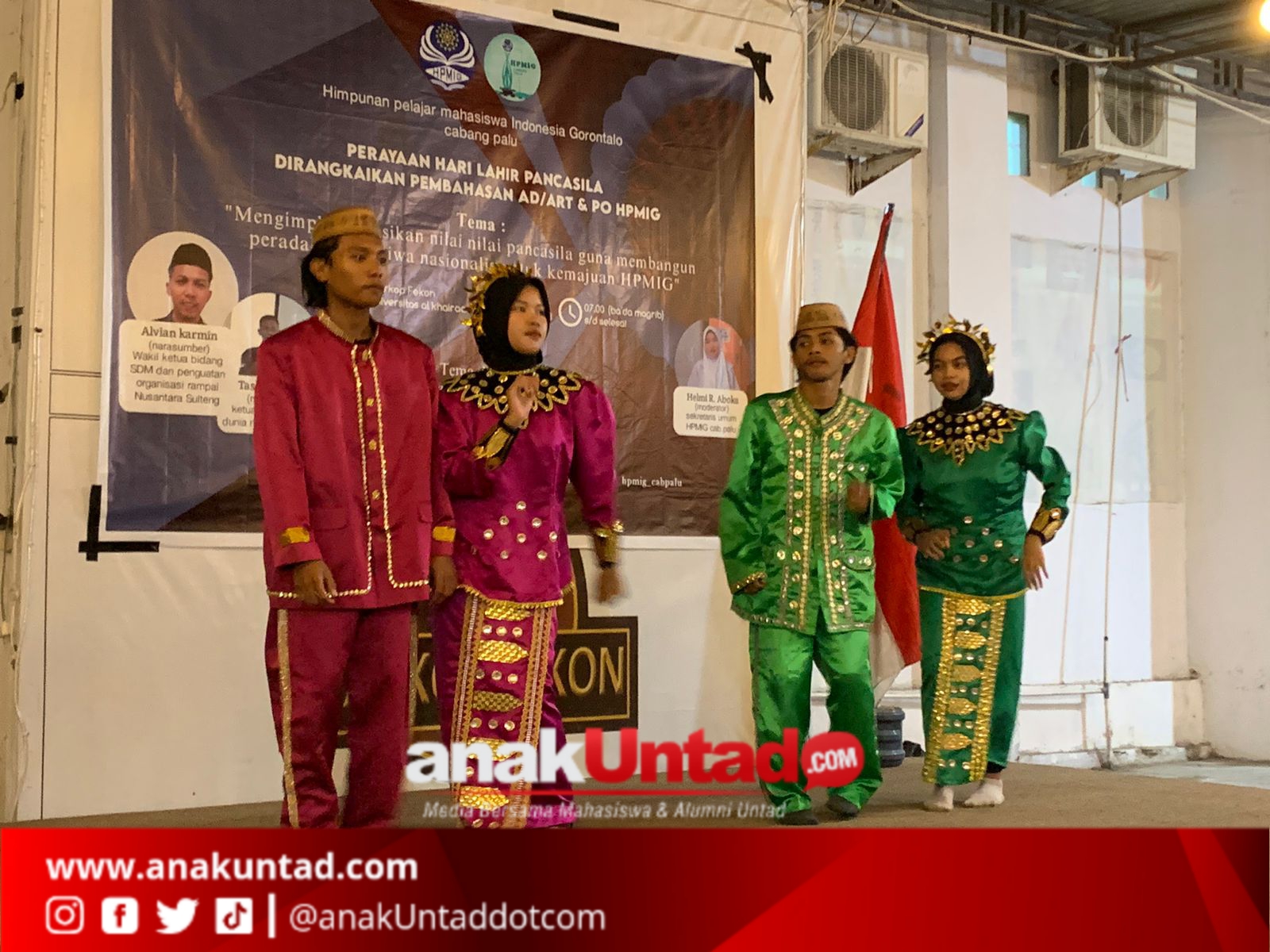 Tarian Saronde dan Lagu Hulonthalo Lipu’u Iringi Pembukaan Dialog Perayaan Harlah Pancasila HPMI Gorontalo